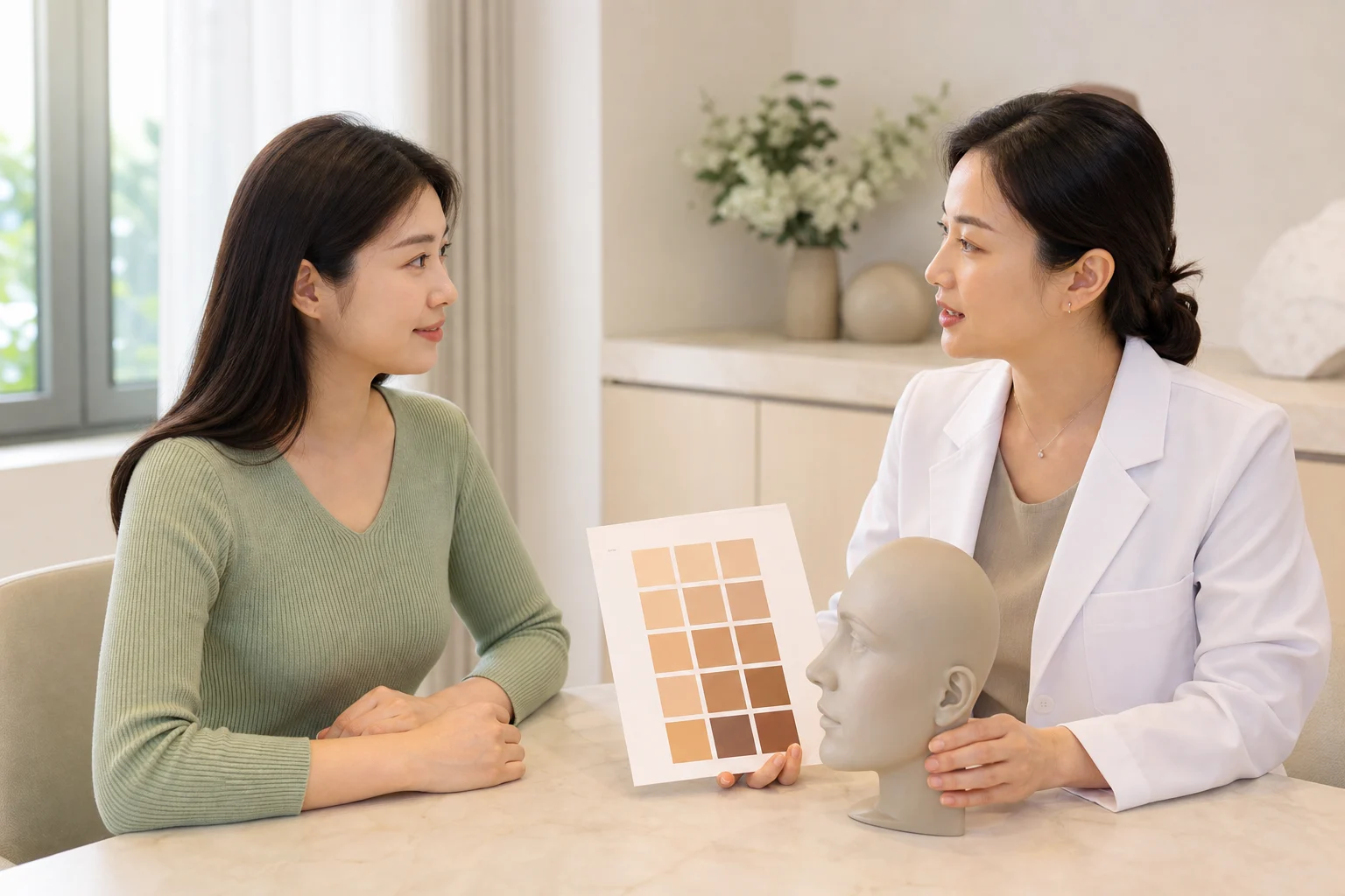 진주 클라리티IQS 상담 전 확인사항: 색소 및 탄력 개선 목표의 구분