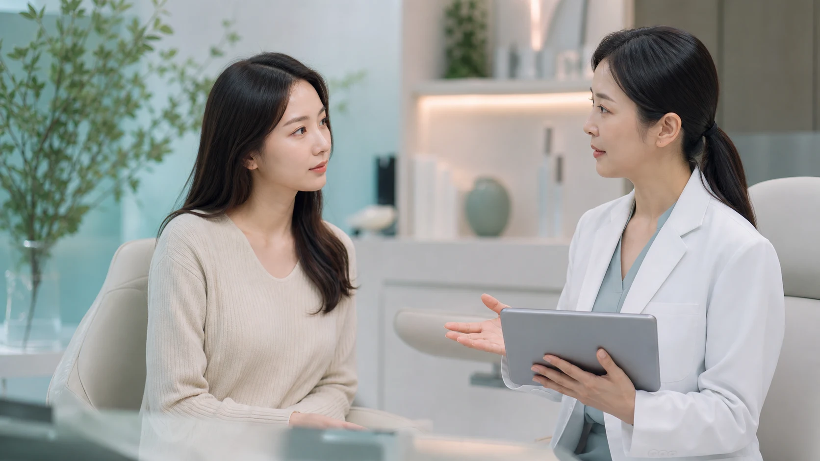 시술 간격 및 반응 확인